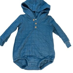Carter's Quilted Blue Baby Romper